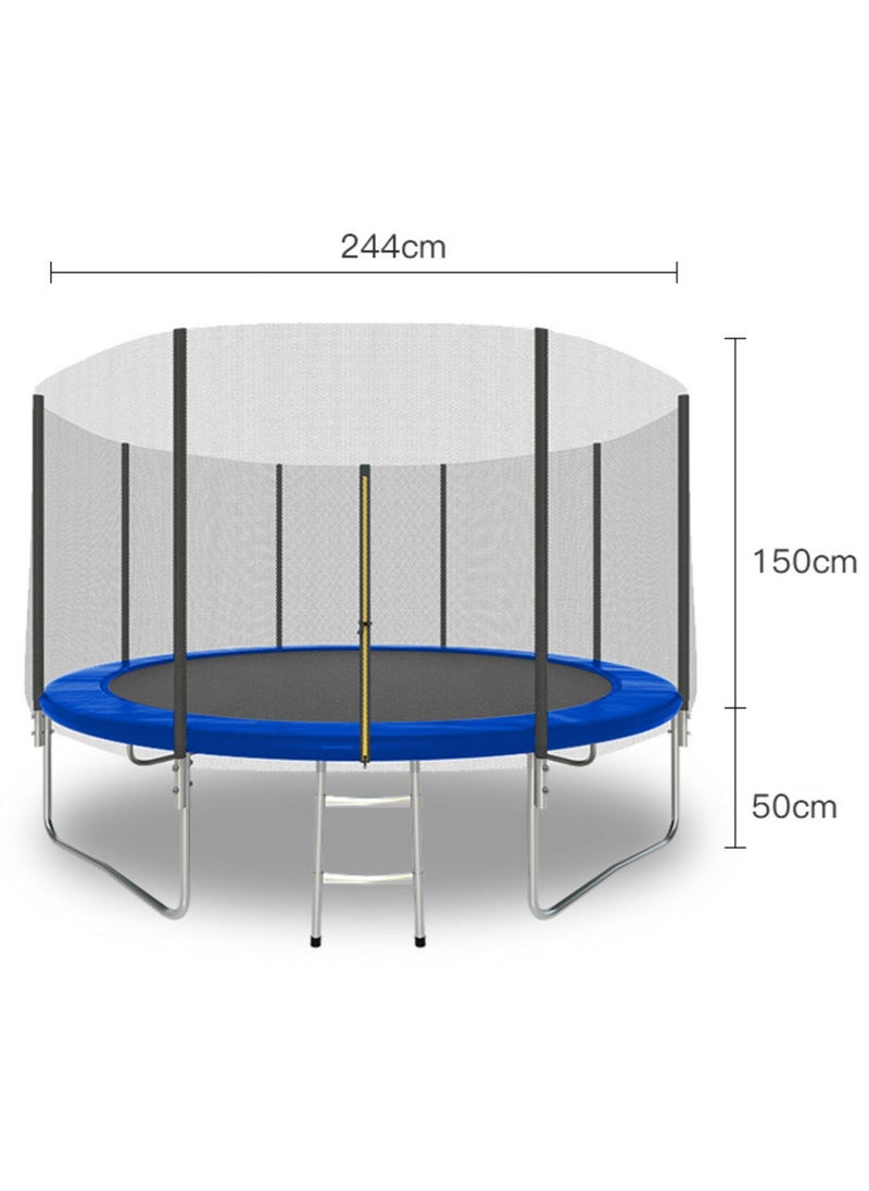 Generic Trampoline For Kids with Safety Fence Protection Net Fitness Bounce Net Outdoor Jumping Bed Parent-child Game Fitness Equipment 8FT  - Image 2