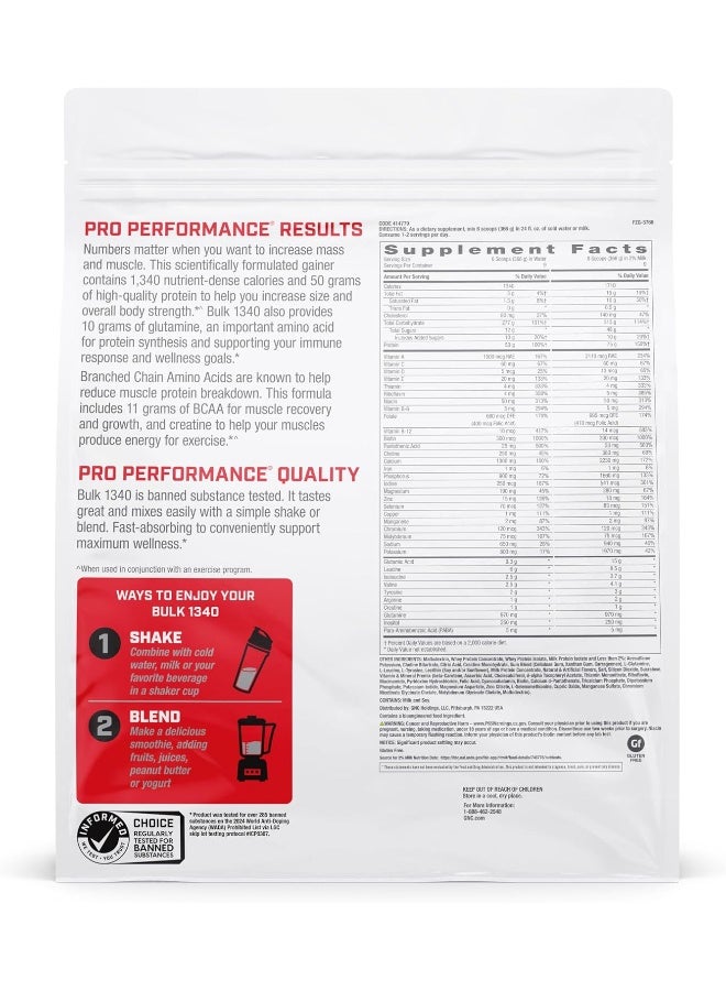 GNC GNC Pro Performance Bulk 1340 Vanilla - Image 3