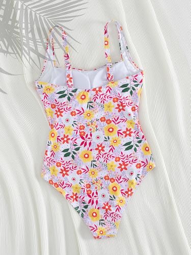 YIMISAN Women's One Piece Swimsuit Square Neck Sporty Ruched Slimming Monokini High Cut Tummy Control Bathing Suit - Image 5