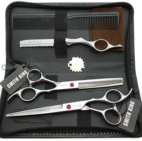 70 Inches Professional hair cutting thinning scissors set with razor Silver
