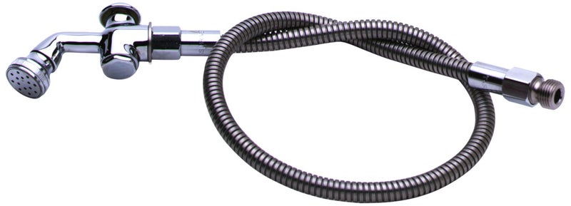T&S Brass صمام رش T&S نحاس B-0101 مع رأس رش الورد وخراطيم مرنة من الفولاذ المقاوم للصدأ بطول 38 بوصة (013E-36) - Image 2