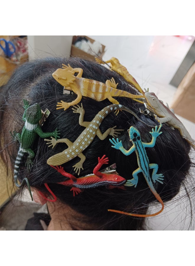 Loquat Tools All Saints Day Creative Artificial Decorative Decorations Holiday Lizard  Spoof Ornaments Hairpin-Color:Lizard Hairpin - 3-piece Set - Image 4