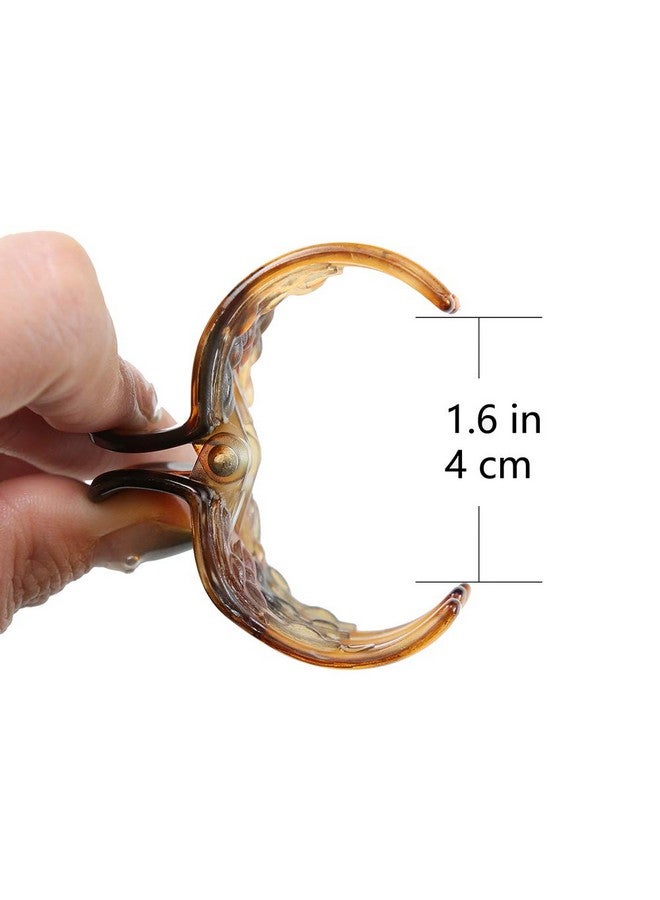minihope minihope Women's And Girls`s Classics 4 Medium Claw Clips, Great for Easily Pulling Up Your Hair,Pefrect for All Hair Types, Plastic Material, Black and Brown Colors, 4 Count (Pack of 1) - Image 3
