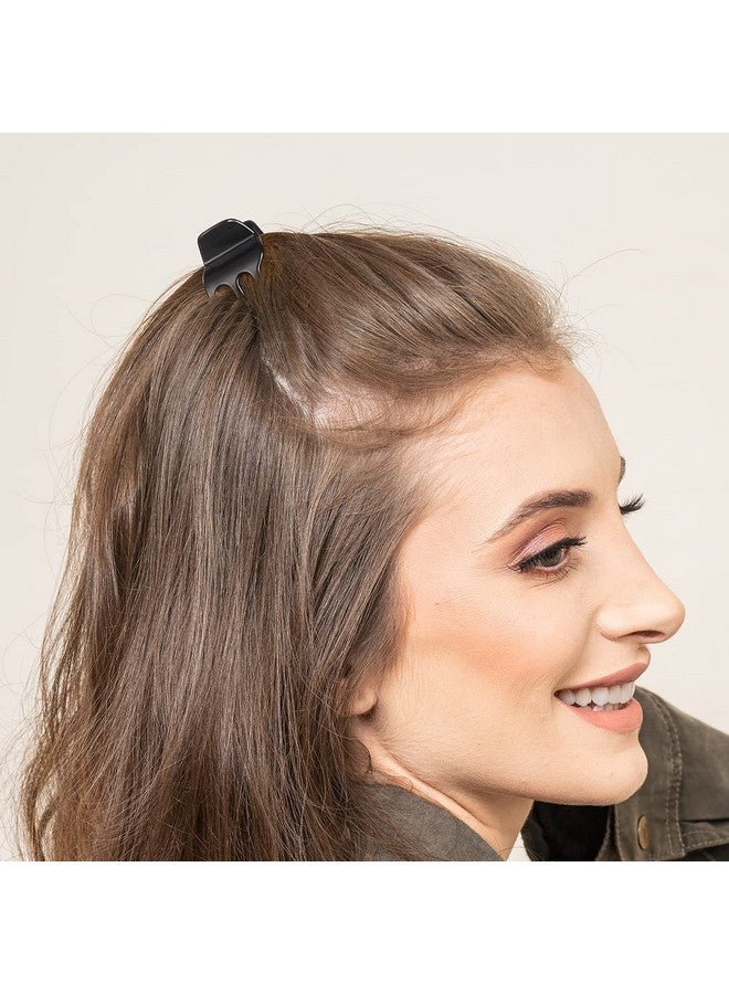 minihope minihope Women's And Girls`s Classics 4 Medium Claw Clips, Great for Easily Pulling Up Your Hair,Pefrect for All Hair Types, Plastic Material, Black and Brown Colors, 4 Count (Pack of 1) - Image 5