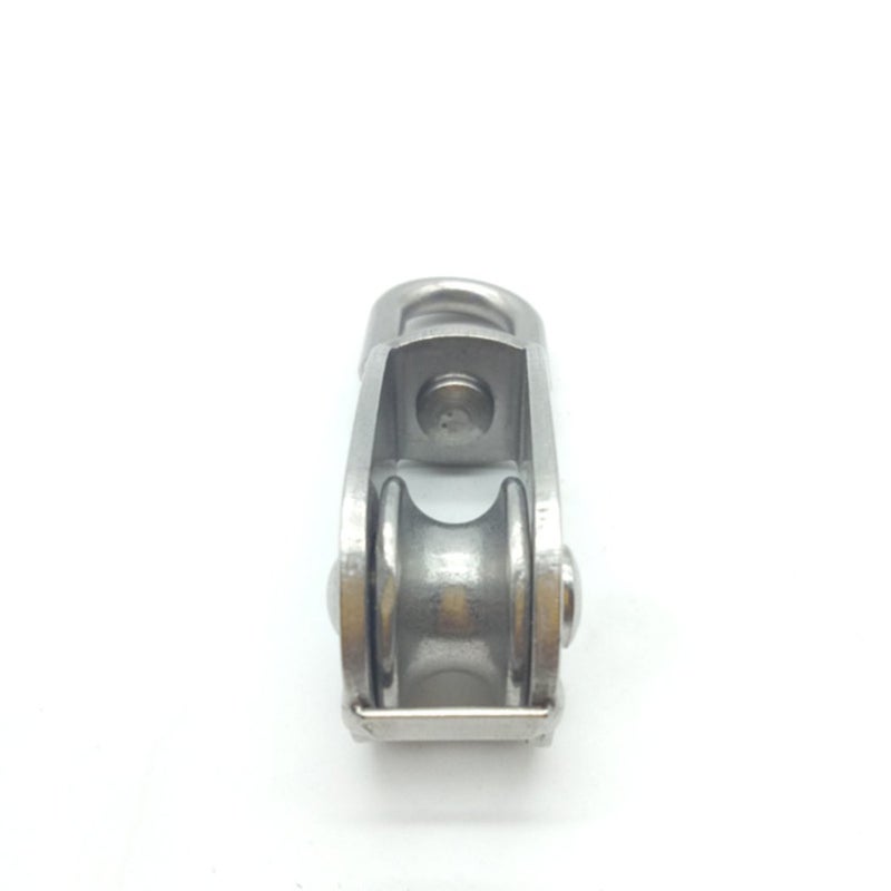 CREATIEE-PRO 4Pcs M25 Stainless Steel Wire Rope Crane Double Pulley Block Lifting Crane Swivel Hook Single Pulley Block Hanging Wire Towing Wheel - Image 3