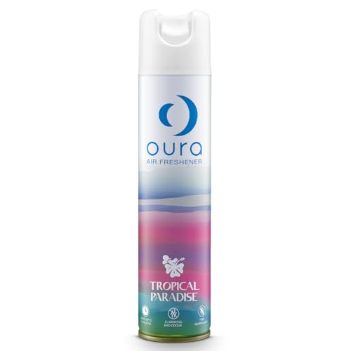 OURA Tropical Paradise Air Freshener, 220ml | Home Fragrance | Air Freshener Spray for every room | Eliminates Odor For Home & Office | Fine Fragrances | Long Lasting Room Freshener - Image 1