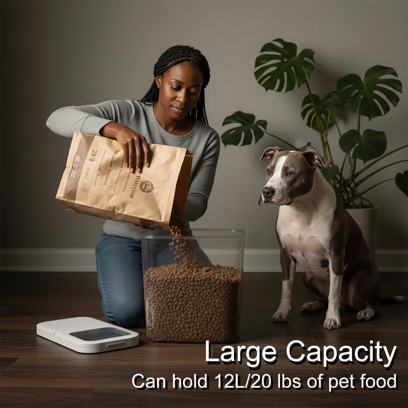 LivLab Mker Pet Food Storage Containers With Lids & Scooper - Dog Food Storage Container,12L/12KG/10-15LBS,BPA Free Airtight Storage Containers Store Dry Food For Kitchen Pantry - Image 5