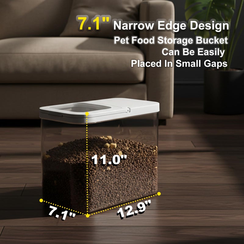 LivLab Mker Pet Food Storage Containers With Lids & Scooper - Dog Food Storage Container,12L/12KG/10-15LBS,BPA Free Airtight Storage Containers Store Dry Food For Kitchen Pantry - Image 3
