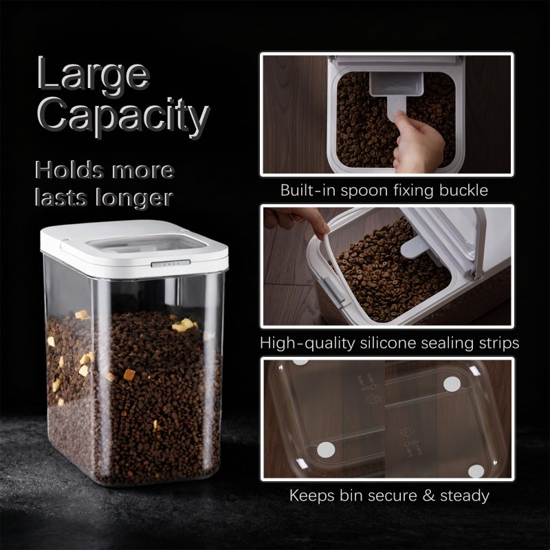 LivLab Mker Pet Food Storage Containers With Lids & Scooper - Dog Food Storage Container,12L/12KG/10-15LBS,BPA Free Airtight Storage Containers Store Dry Food For Kitchen Pantry - Image 4