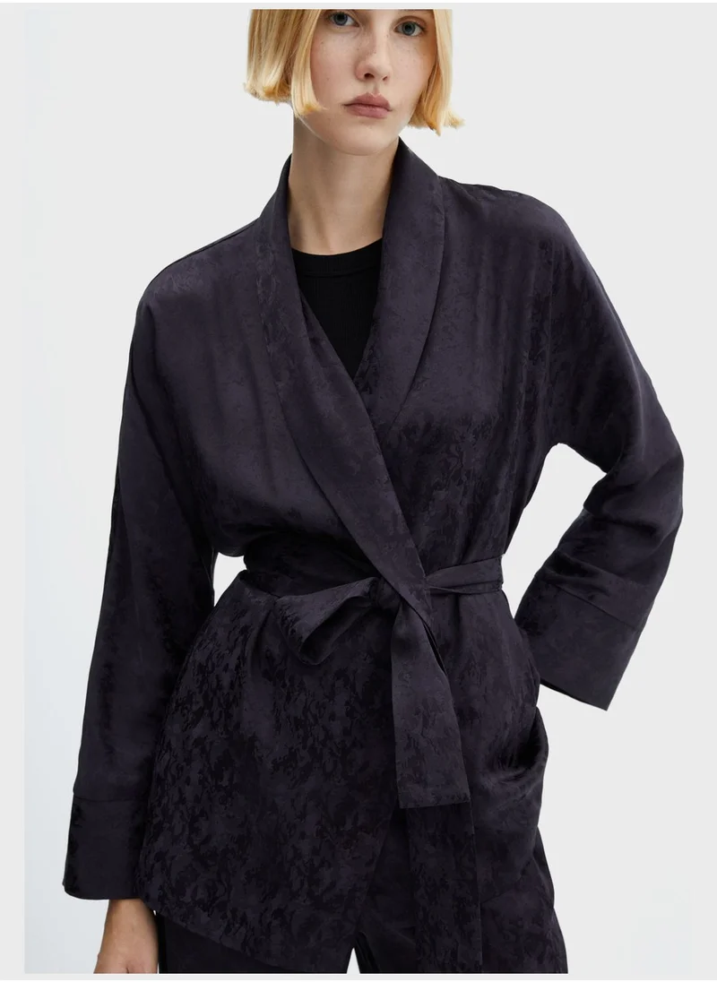 MANGO Tie Detail Robe