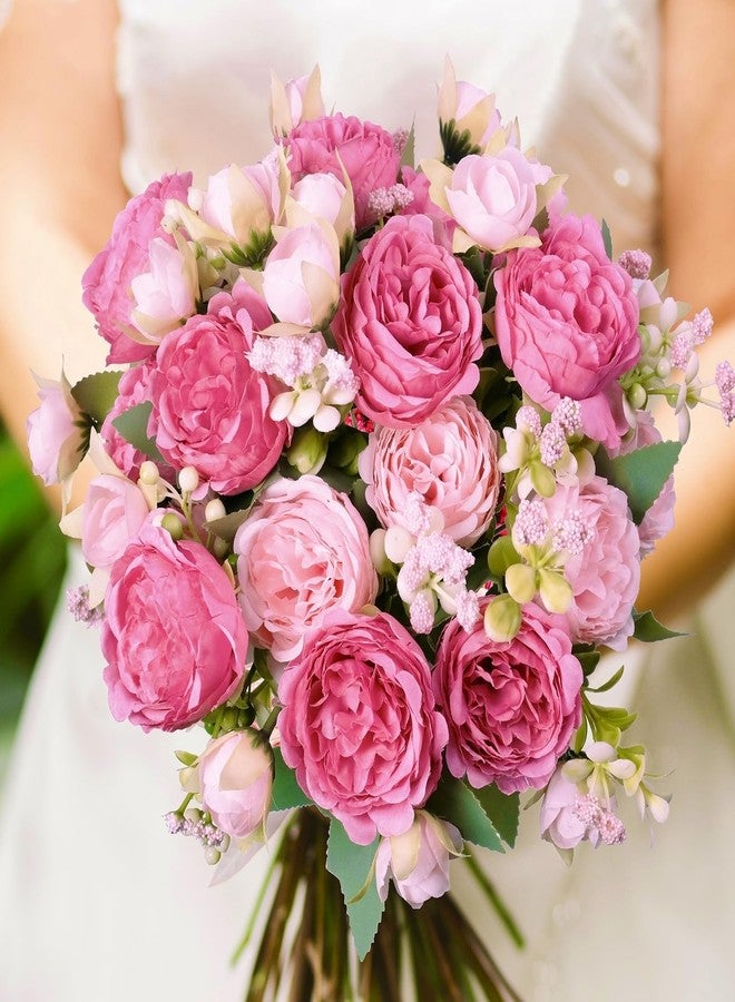 AUMVEYI Peony Artificial Flowers, 6 Bundles Fake Peonies Faux Pink Flower Centerpieces for Tables Vase, Bulk Blush Silk Peonies Artificial Bouquet for Wedding Decorations Indoor Floral Arrangement - Image 4