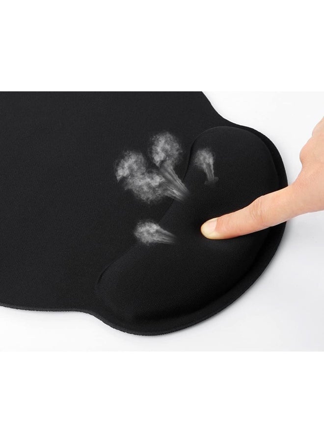 ECVV Ergonomic Mouse Pad with Keyboard Wrist Rest Support for Gaming/Working, Nonslip Memory Foam Keyboard Mouse Wrist Support Set for Easy Typing Pain Relief  - Image 4