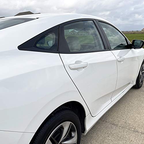 SlickMod Chrome Delete Blackout Vinyl Overlay for 2016-2021 Honda Civic Sedan Window Trim (Gloss Black) - Image 4