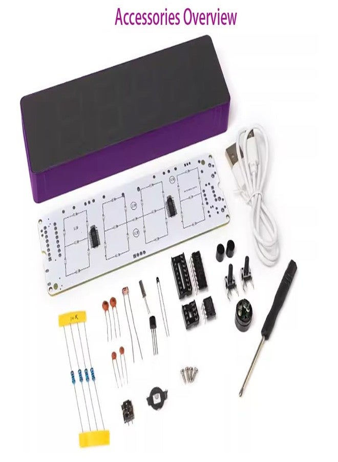 Gikfun Colorful Digital Clock DIY Kit Colorful RGB Clock Microcontroller Soldering Practice Training Making Parts and Accessories EK1996 - Image 3