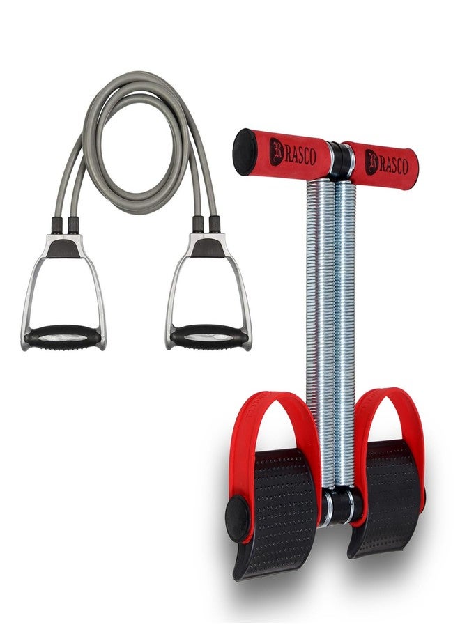 RASCO Double Spring Combo Detachable Double Tube Ab Exercise Resistance Fitness Band - Image 1