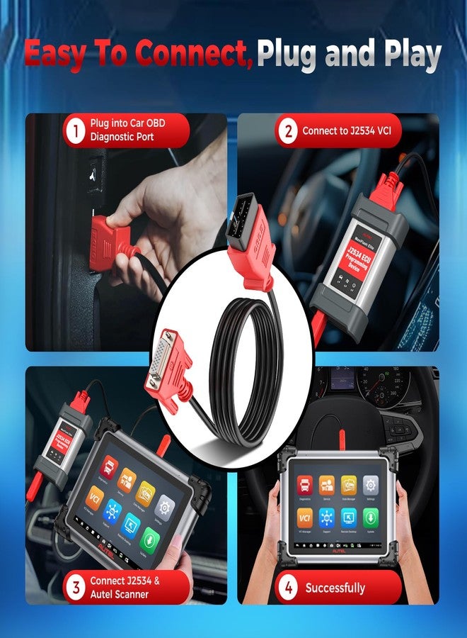 Autel Original OBD2 Main Test Cable Only MaxiSys MS908P - 16 Pin 3 Rows Main Test Cable, Work for MS908S PRO II, MK908 Pro II, MS908CV II, Elite II, Elite, MS909, MS919, Ultra Lite, Ultra - Image 5