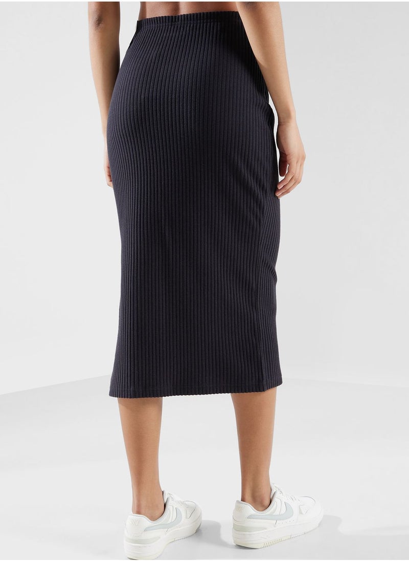 Nike - Nsw Ribbed Knitted Skirt - Image 1