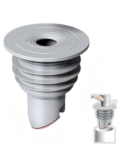 Washing Machine Drain Hose Seal, Anti-Odor Floor Drain Plug Sewer Pipe Seal Ring Sealing Cover, Washing Machine Sealing Plug,2Pcs (L(60-65mm))