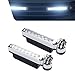 Qurbuns 2 PCS Wind Powered LED Lights Daytime Running Light for Car Grille Wind Energy Powered DRL Decorative Lights Universal for Cars Trucks SUVs White - Image 2