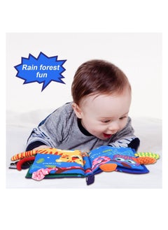 Y&D Baby Touch and Sensory Toys Cloth Book KASTWAVE Feel Crinkle Books for Babies, Infants & Toddler, Early Development Interactive Fabric Boys Girls (Rainforest)  - Image 3