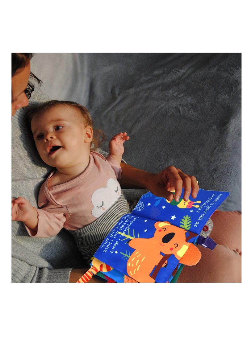 Y&D Baby Touch and Sensory Toys Cloth Book KASTWAVE Feel Crinkle Books for Babies, Infants & Toddler, Early Development Interactive Fabric Boys Girls (Rainforest)  - Image 4
