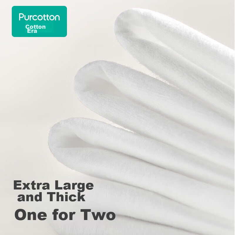 JD Jing Zao PurCotton [Sun Yingsha's Choice] Hanging Cotton Soft Towels, Baby Face Wipes, 100% Pure Cotton, Extra Large And Thick, 140 Sheets  3 Packs - Image 5