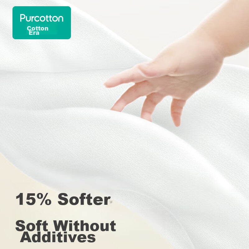 JD Jing Zao PurCotton [Sun Yingsha's Choice] Hanging Cotton Soft Towels, Baby Face Wipes, 100% Pure Cotton, Extra Large And Thick, 140 Sheets  3 Packs - Image 4