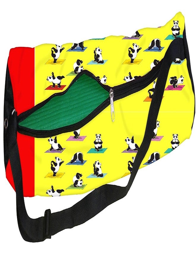 Active Elements Latest Poly Canvas Yoga Mat Bag/Cover. Easy Fit up to 4 mm Thick Yoga Mat. Print Design : Pets/Dogs Yoga Posture asana- dharana, dhyana, Niyama, pranayama etc - Image 2