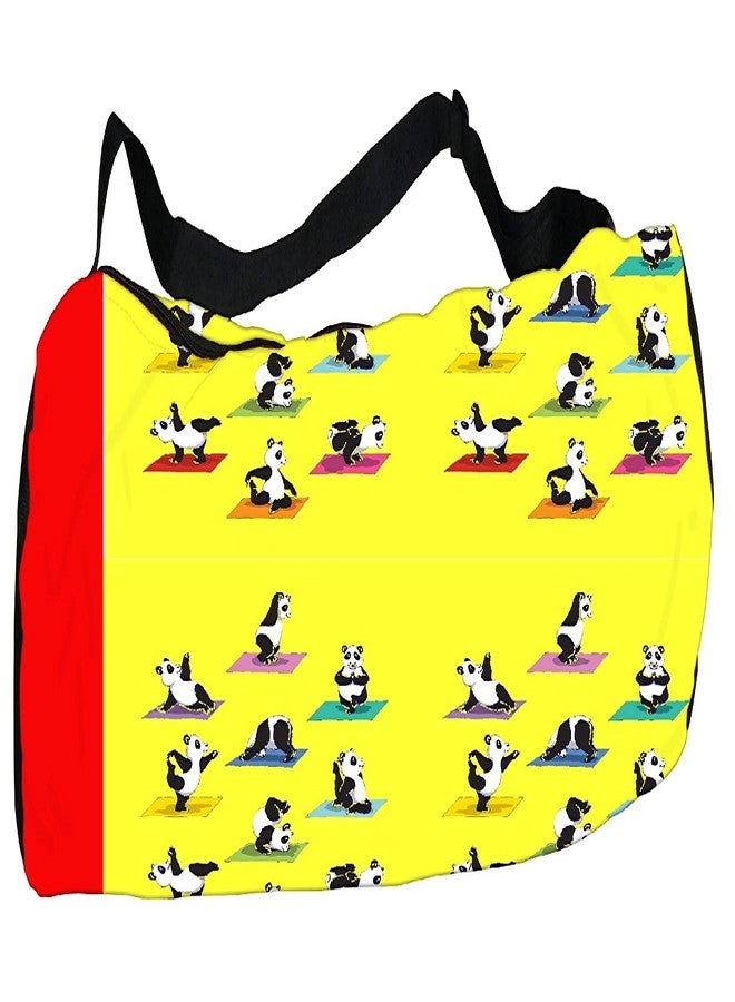 Active Elements Latest Poly Canvas Yoga Mat Bag/Cover. Easy Fit up to 4 mm Thick Yoga Mat. Print Design : Pets/Dogs Yoga Posture asana- dharana, dhyana, Niyama, pranayama etc - Image 3
