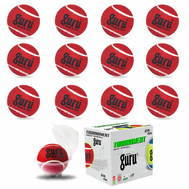 Guru Tennis Cricket Ball, Heavy Weight Cricket Tennis Ball, Cricket Ball (Maroon, Pack of 12) - Image 5
