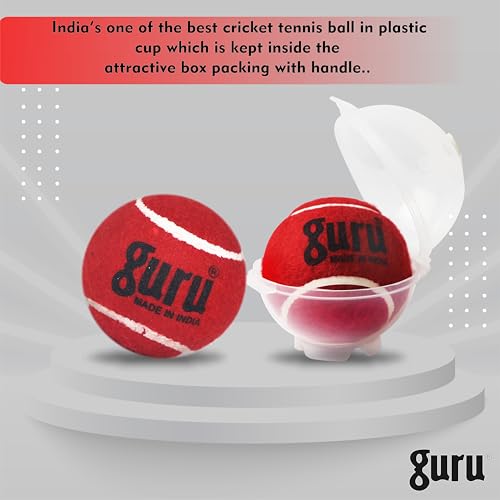 Guru Tennis Cricket Ball, Heavy Weight Cricket Tennis Ball, Cricket Ball (Maroon, Pack of 12) - Image 4
