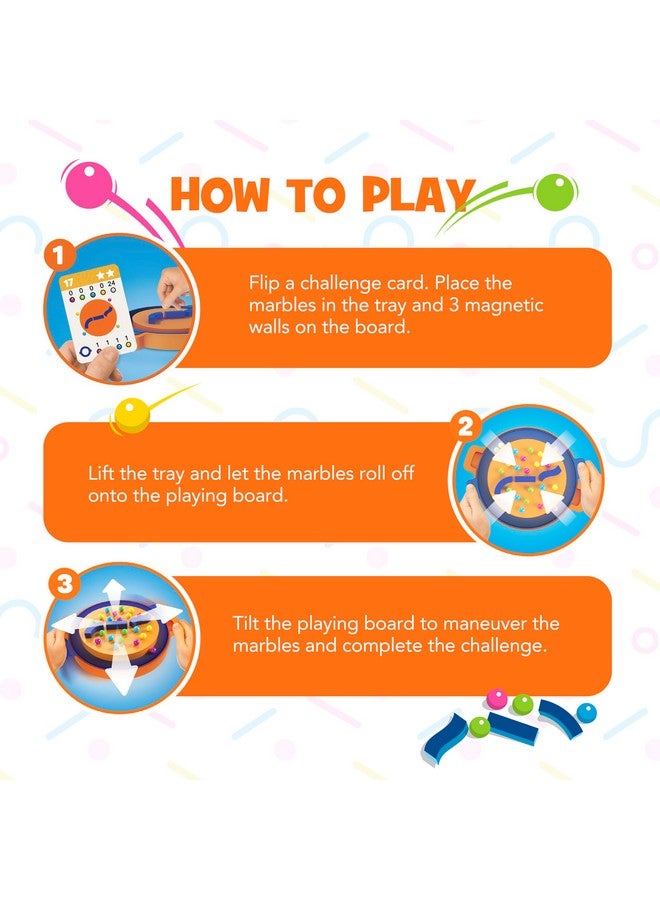 Foxmind Marble Garble Quick Kids Card Game, 4 Difficulty Levels, 20 Minute Family Dexterity Games, Solo and Multiplayer Math Card Games, Logical Family Board Game for Game Night - Image 3