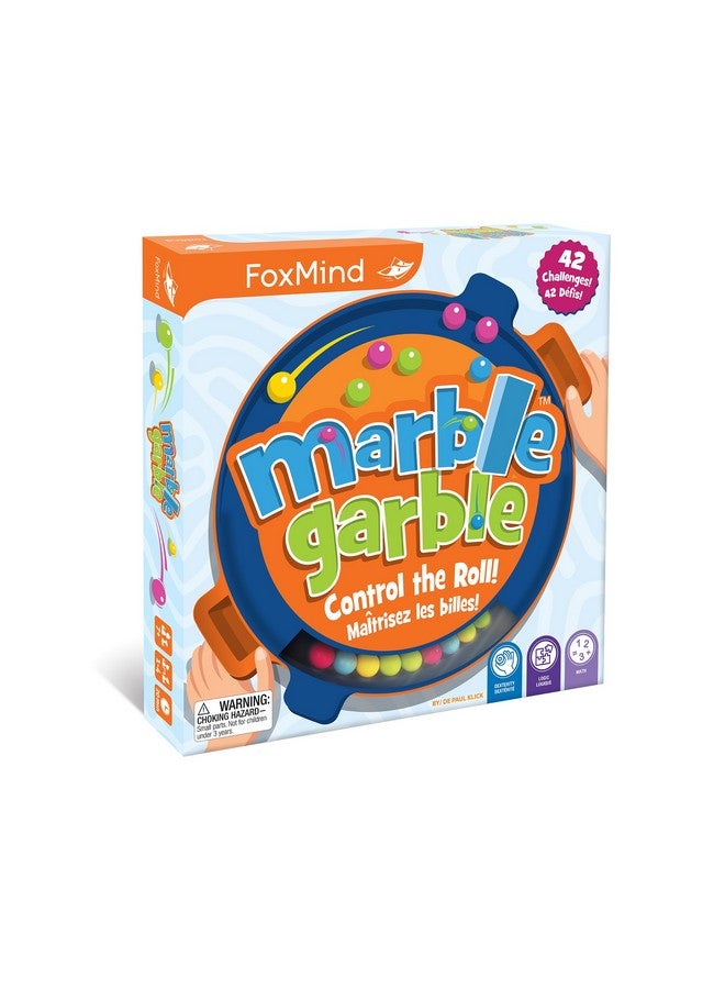 Foxmind Marble Garble Quick Kids Card Game, 4 Difficulty Levels, 20 Minute Family Dexterity Games, Solo and Multiplayer Math Card Games, Logical Family Board Game for Game Night - Image 1