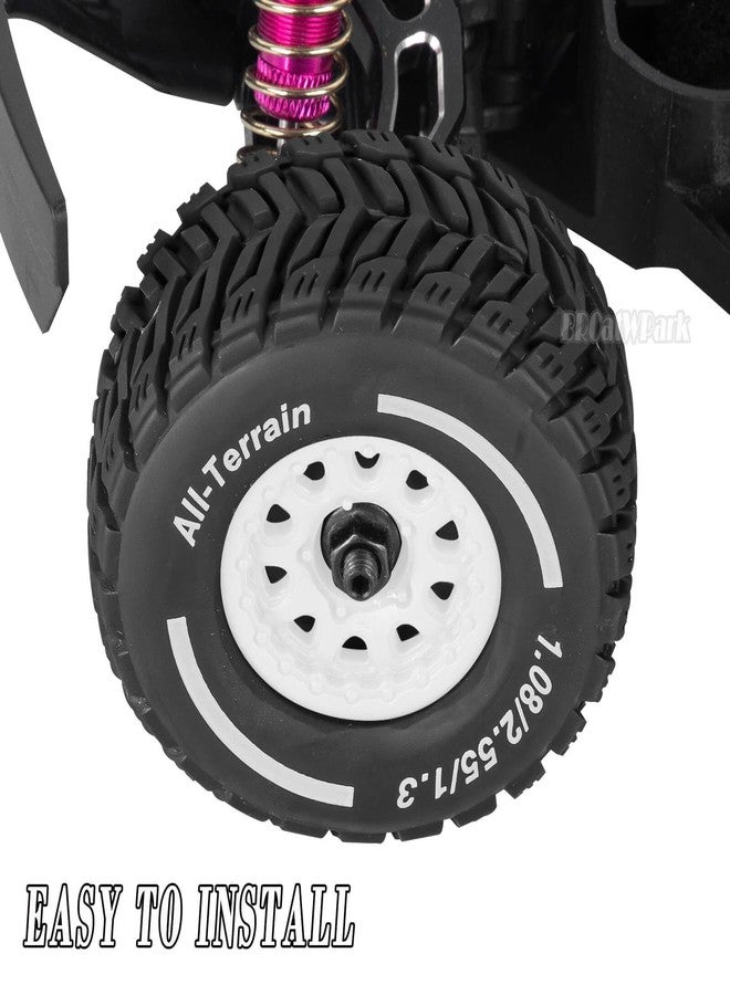 إطارات عجلات BRCatWPark RC لسيارة Mojave Grom بمقياس 1/14، عجلات وإطارات سيارات الدريفت والطرق الوعرة والشاحنات، 4 قطع من جنوط العجلات والإطارات المطاطية الناعمة، لون أبيض - Image 3