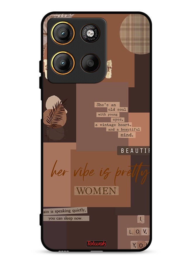 Tolwak Motorola Moto G15 Protective Case Cover Adventurer Women