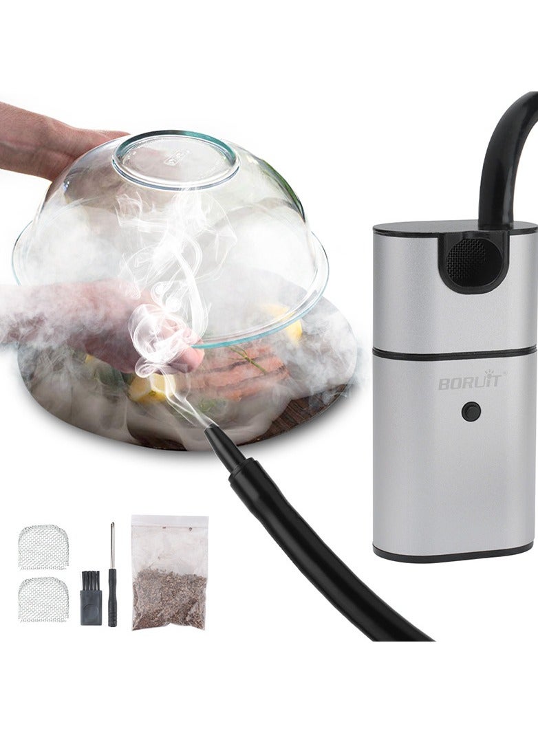 BORUIT Portable Smoke Cooking Tool For Kitchen Silver/Black 12.5x6.5x3.5cm - Image 4