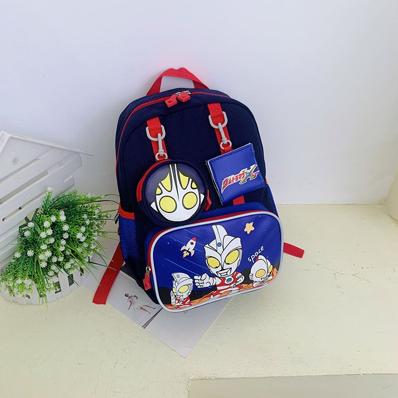 Kids Backpack Paw Patrol Cartoon for Ages 3-7 Ultraman-Red