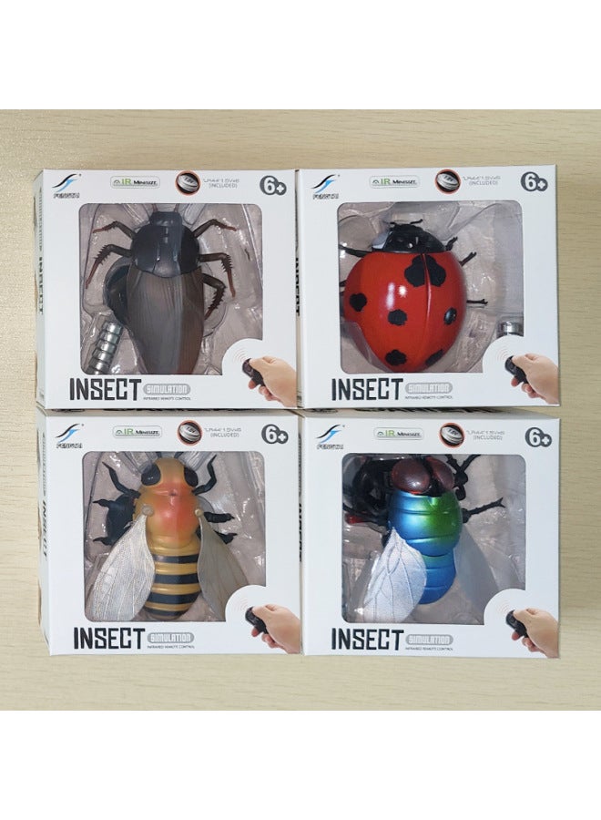 Strange Remote Control Fly/Bee/ladybug Simulation Trick Insect Infrared Remote Control Electric Toy-Color:9923-1 Bees (Small Color Box) - Image 2