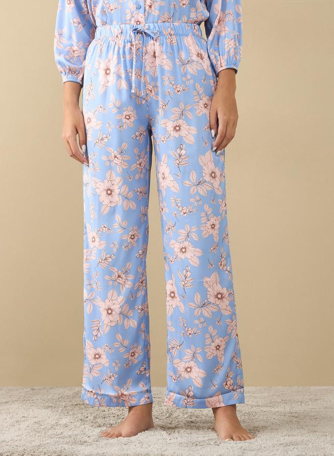 سبلاش فيڤ طقم قميص بأكمام طويلة وطبعات وبنطلون بيجاما - Image 3