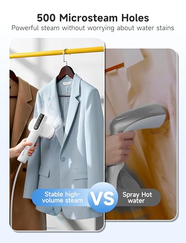 Sundu Steamer for Clothes,1200W Powerful Portable Steamer Iron,15s Fast Heat-up,100ml Tank,20 Min Continuous Steam, Wrinkle Remover for Travel, Home, Office (Snow White) - Image 5