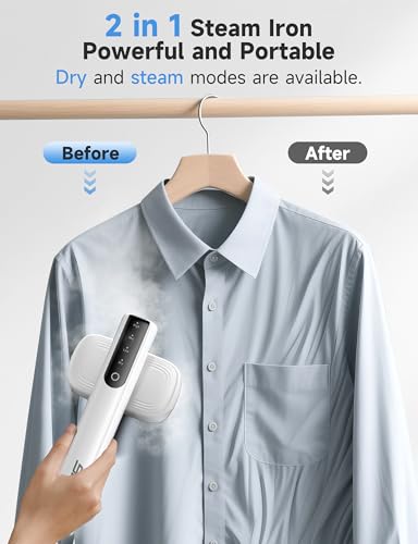 Sundu Steamer for Clothes,1200W Powerful Portable Steamer Iron,15s Fast Heat-up,100ml Tank,20 Min Continuous Steam, Wrinkle Remover for Travel, Home, Office (Snow White) - Image 2