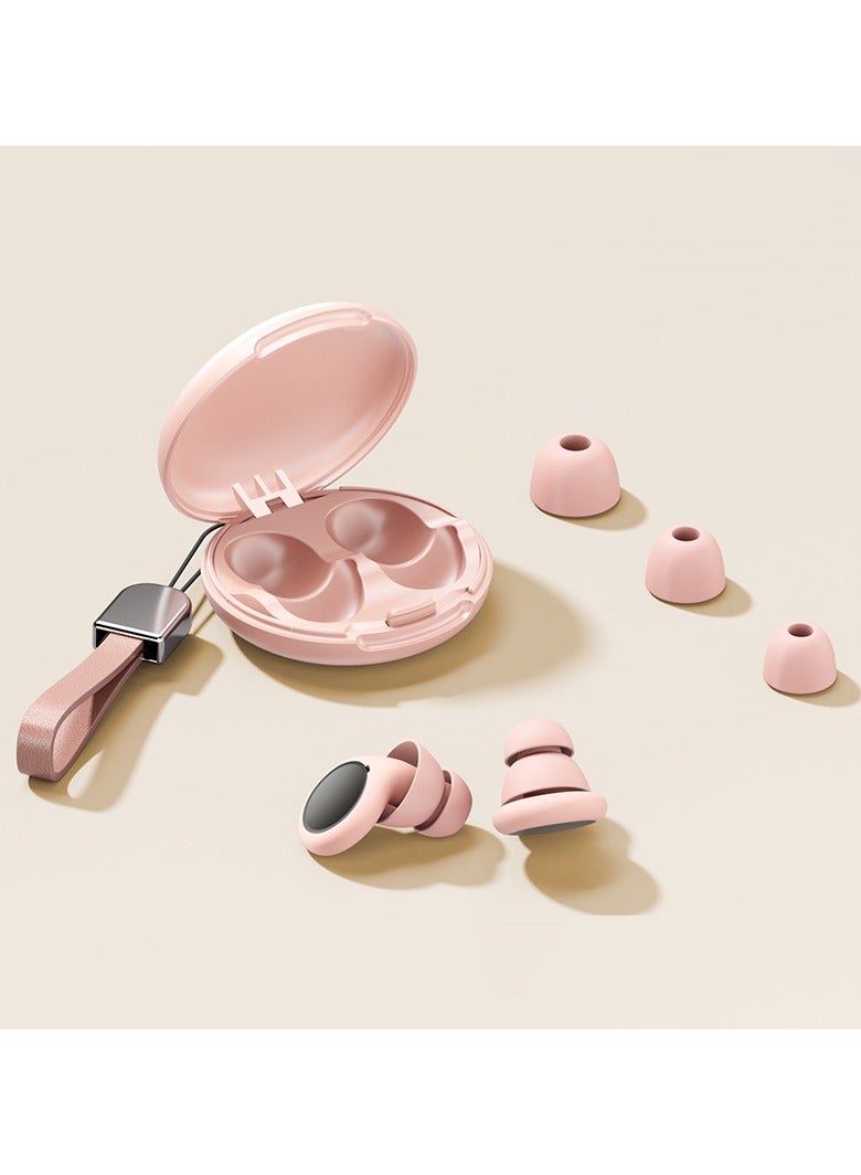 Chabeia Y27 28dB Ear Plugs for Sleeping Noise Cancelling – Reusable Silicone Sleep Ear Plugs, 4 Sizes, Soft & Comfortable for for Sleep, Focus, Concerts, Study, Eco-Friendly Design（Pink） - Image 1