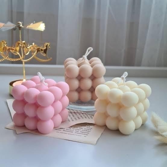 Handcrafted Bubble Candle Elegant Decorative Candle for Home Decor Aromatherapy and Unique Geometric Design with LongLasting Burn Time Ideal for Living Roomand Special Occasions 3  - Image 1