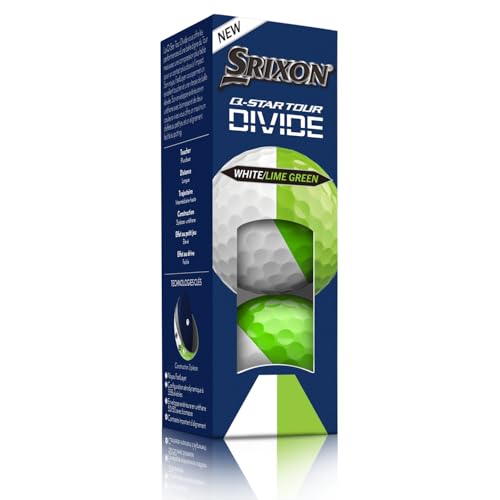 Srixon QStar Tour 6 Divide Golf Balls WhiteGreen - Image 3