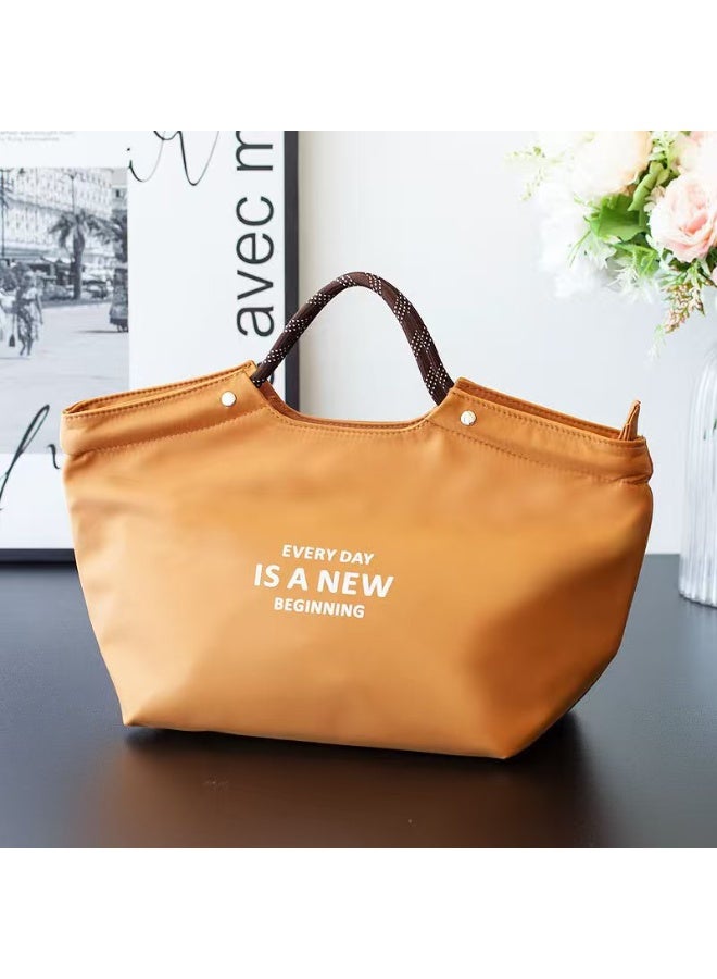 Minimalist Insulated Lunch Bag with Handle, Waterproof Lightweight Bento Tote for Office & Students - Image 2