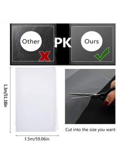 Y&D Fly Screen Nets 3 Pack 1.3m x 1.5m Mosquito Insect Mesh Protector Kit with Self Adhesive Tapes Rolls Tape Transparent Cut Without Drilling Bug Bee ProtectorWhite for Window  - Image 4