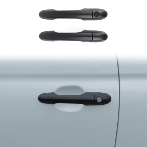 HAPPYHORSE Car Exterior Door Handle Cover Compatible with Fiat 500 20072025 ABS Car Outer Door Handle Cover Exterior Door Handle Protective Cover Decoration Accessories Matt Black - Image 1