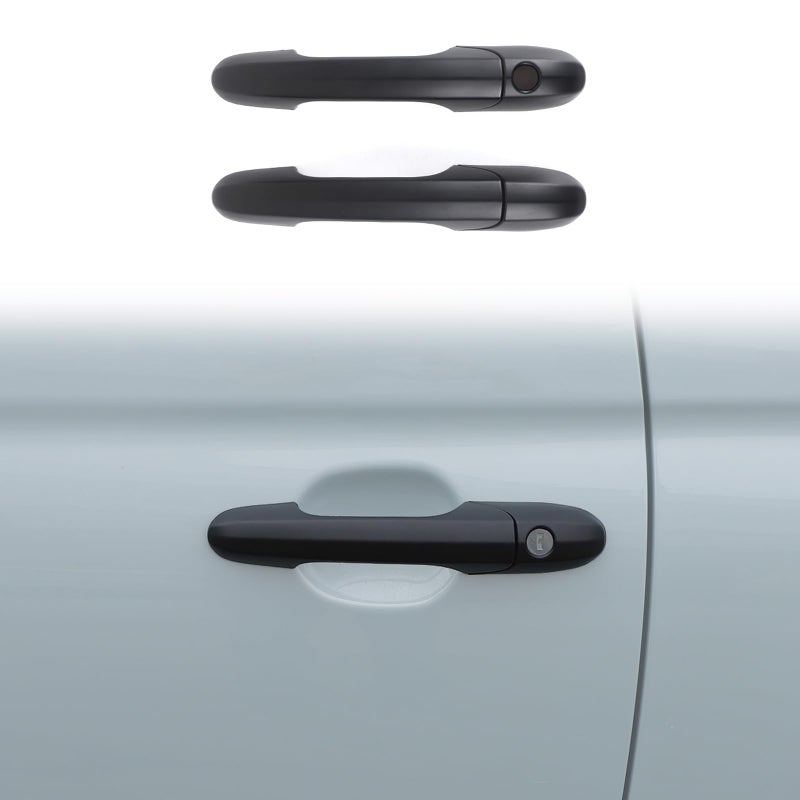 HAPPYHORSE Car Exterior Door Handle Cover Compatible with Fiat 500 20072025 ABS Car Outer Door Handle Cover Exterior Door Handle Protective Cover Decoration Accessories Matt Black - Image 2