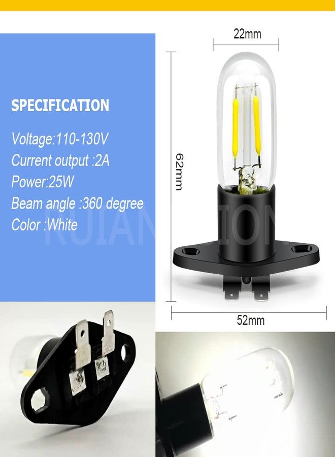 مصباح ميكروويف LED بقاعدة Ruiandsion Z187، 125 فولت/110-130 فولت، مناسب لأفران Pear العالمية، أبيض - Image 3