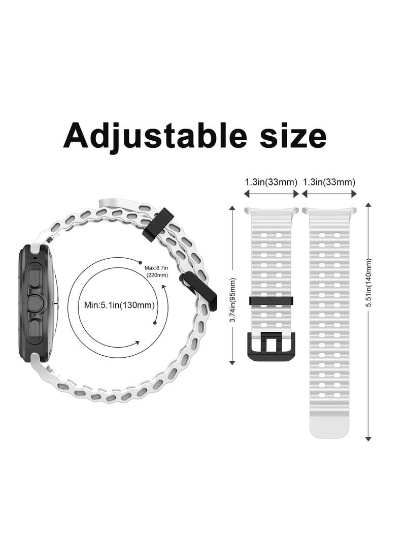 ELTRAZONE Watch 7 Ultra Replacement Watch Strap 47mm – Soft Silicone Adjustable Sport Bracelet for Men and Women, Durable and Comfortable, Sweat-Resistant, Easy to Install, Compatible with Galaxy Watch 7 Ultra, Perfect for Active Lifestyles and Daily Wear - Image 3